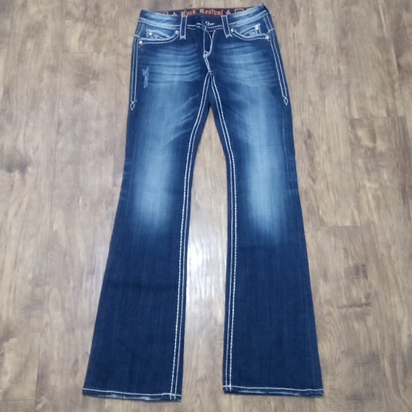 Rock Revival Women's 26 Bootcut Sasha Embellished Embroidered NWOT - Picture 4 of 13